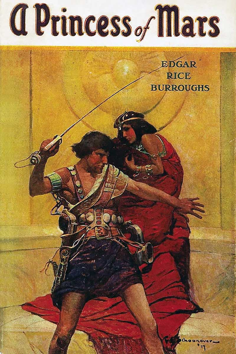 Cover of A Princess of Mars by Edgar Rice Burroughs (1917).