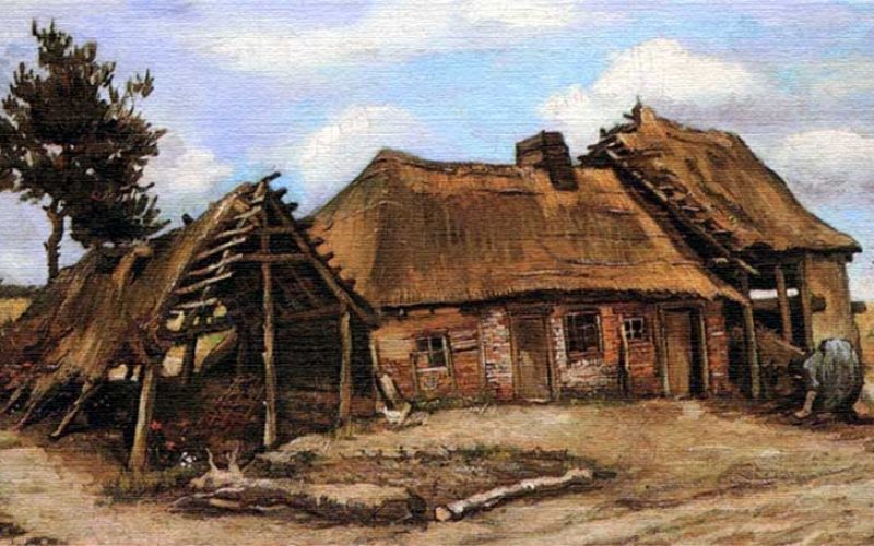 gay-cottage-with-decrepit-barn-van-gogh-1885
